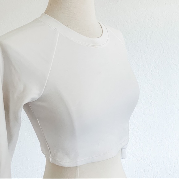 NBW AMERICAN APPAREL White Crop Top - Picture 5 of 11